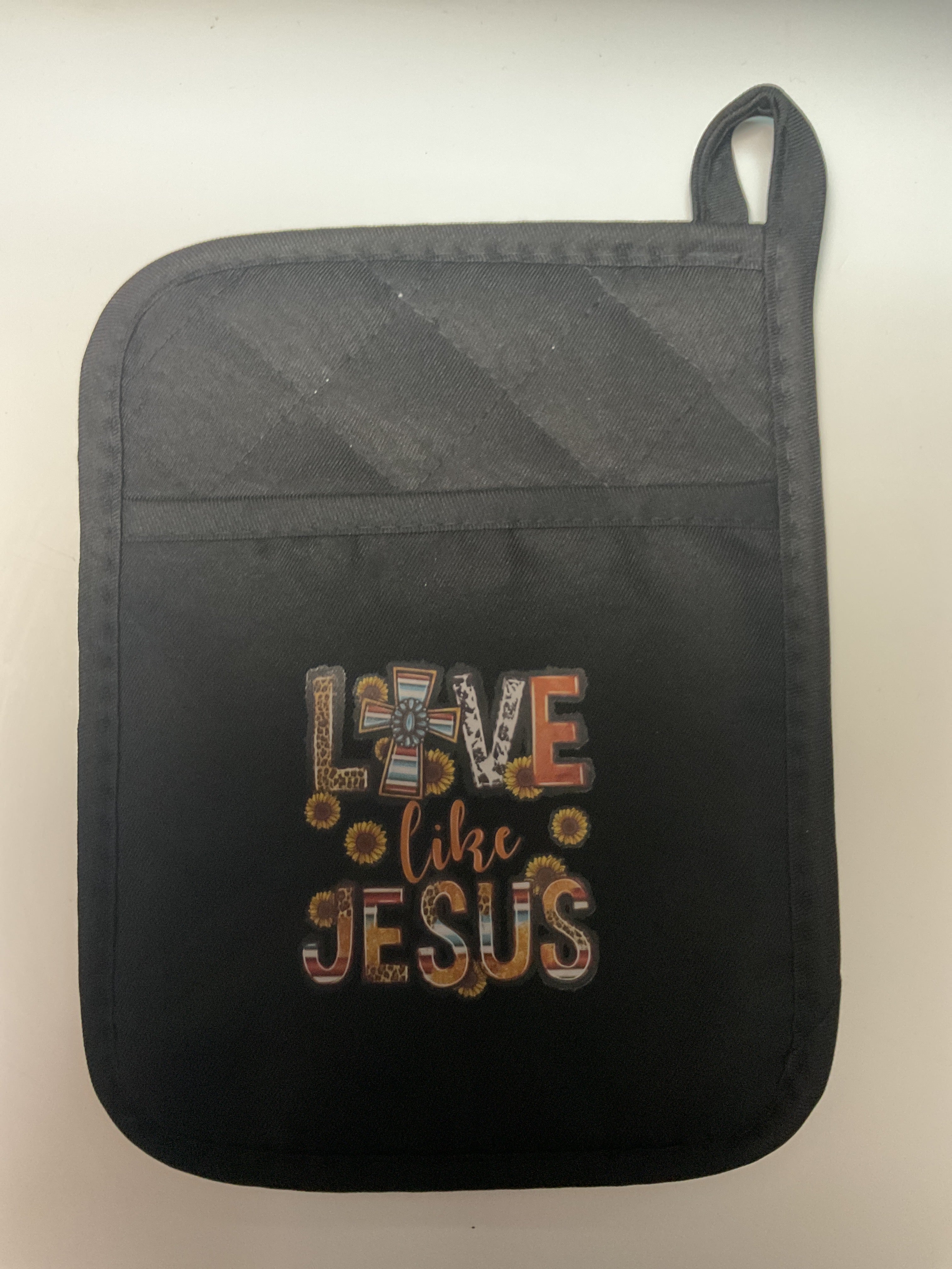 Live like Jesus oven mitt