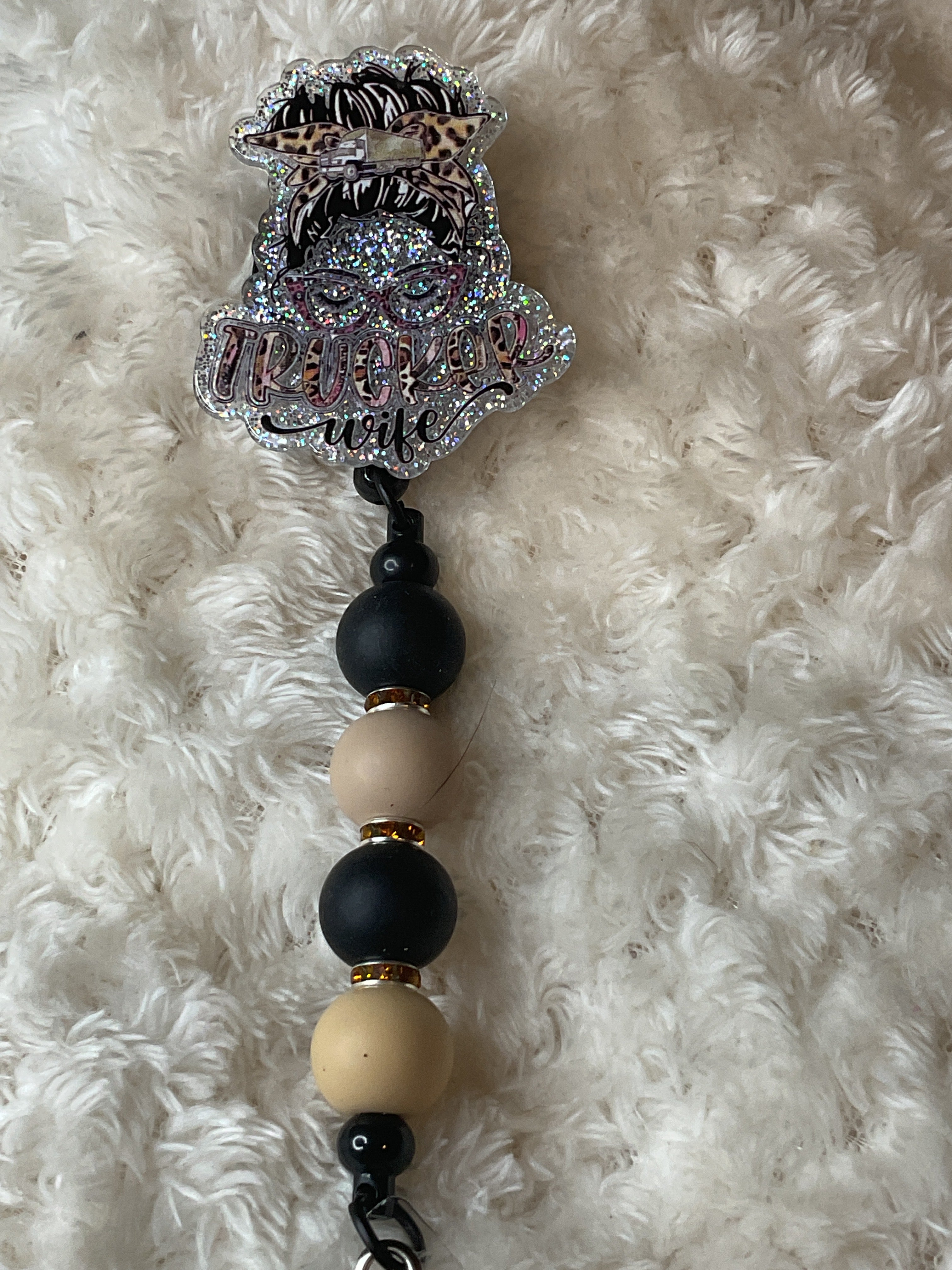 Trucker Wife badge reel