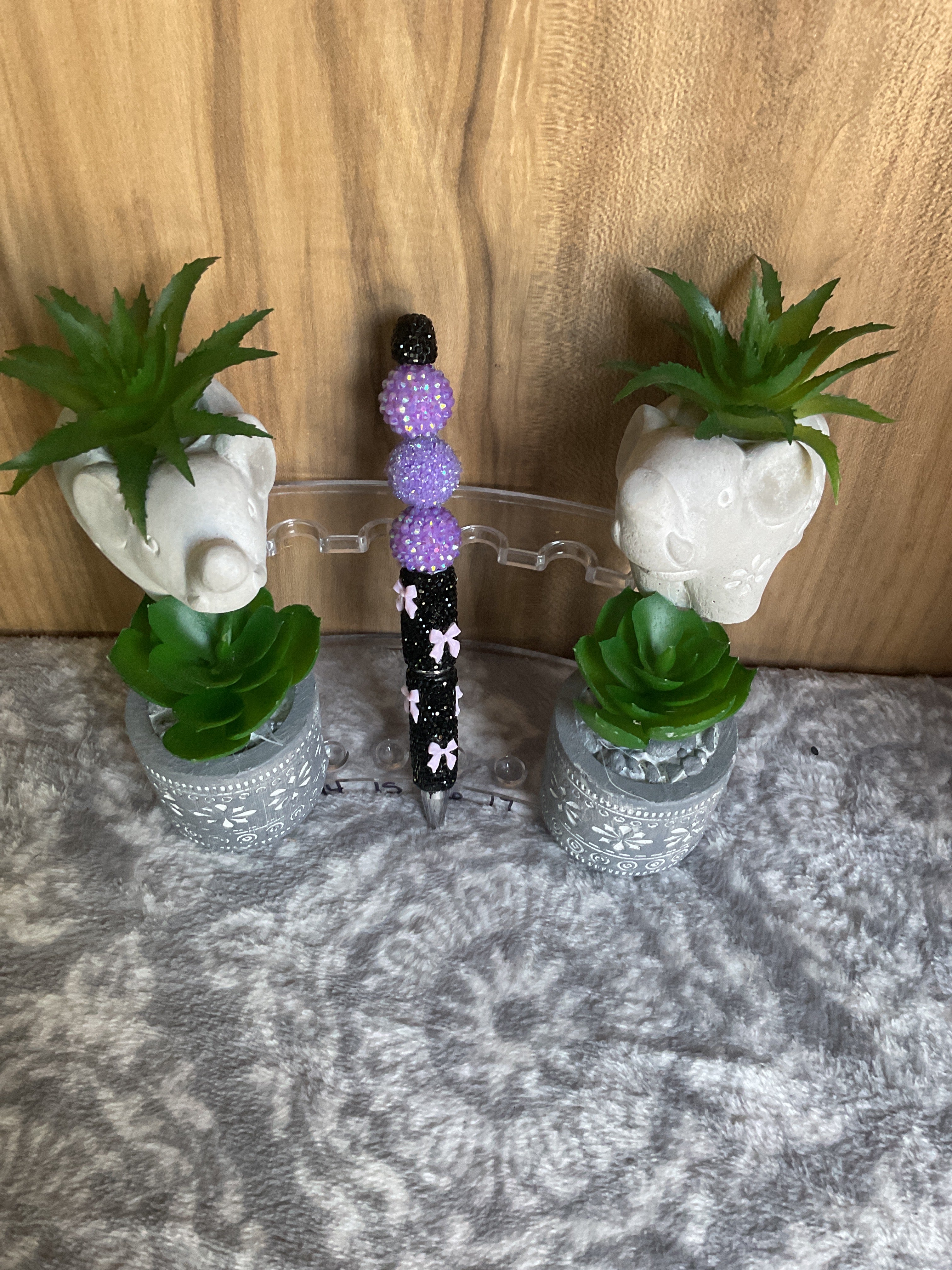 Black and purple bows with rhinestones ￼