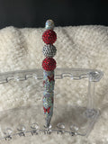 Red butterfly rhinestone pen