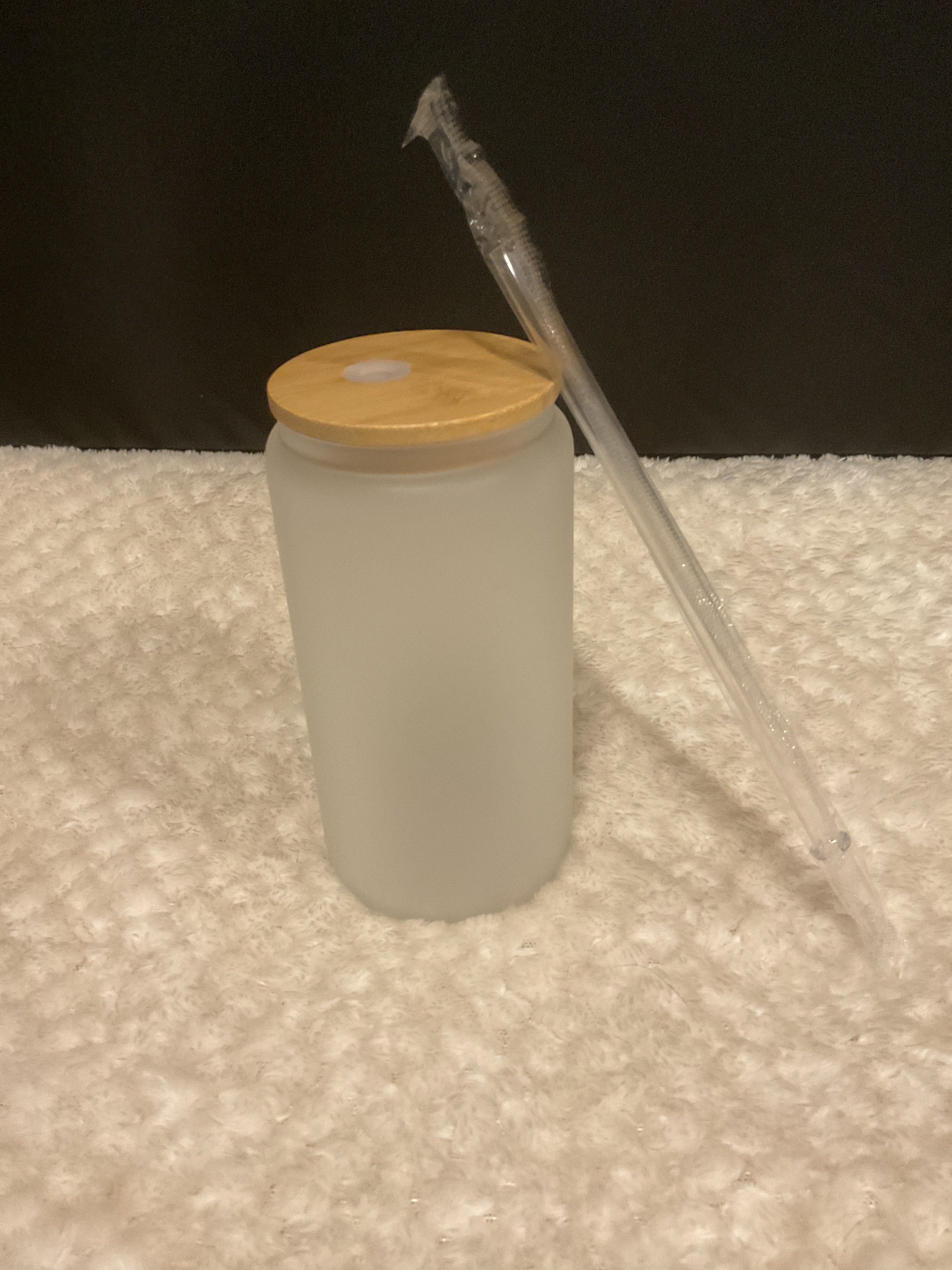 16 ounce frosted glass