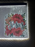 Jesus with flowers