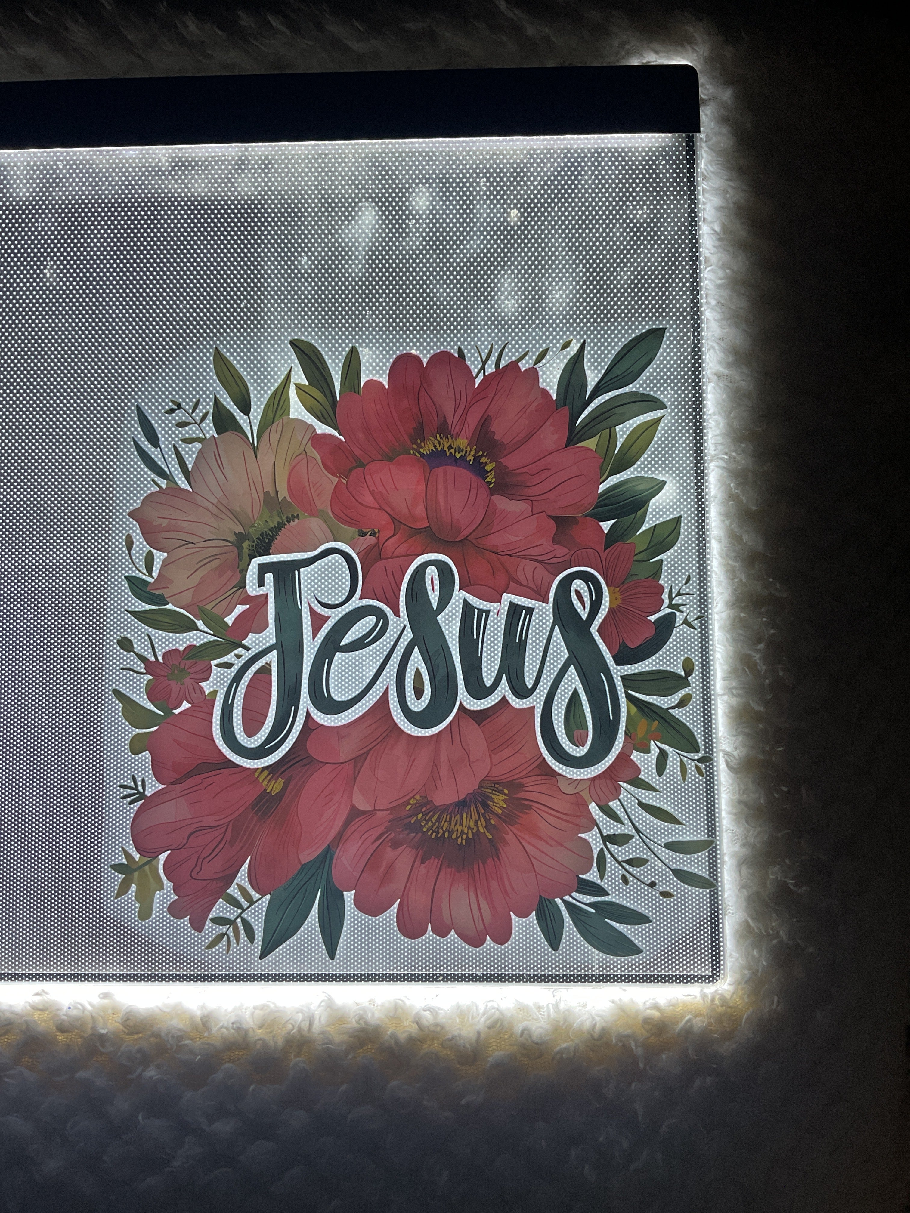 Jesus with flowers