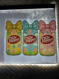Dr Pepper with bows and little eggs