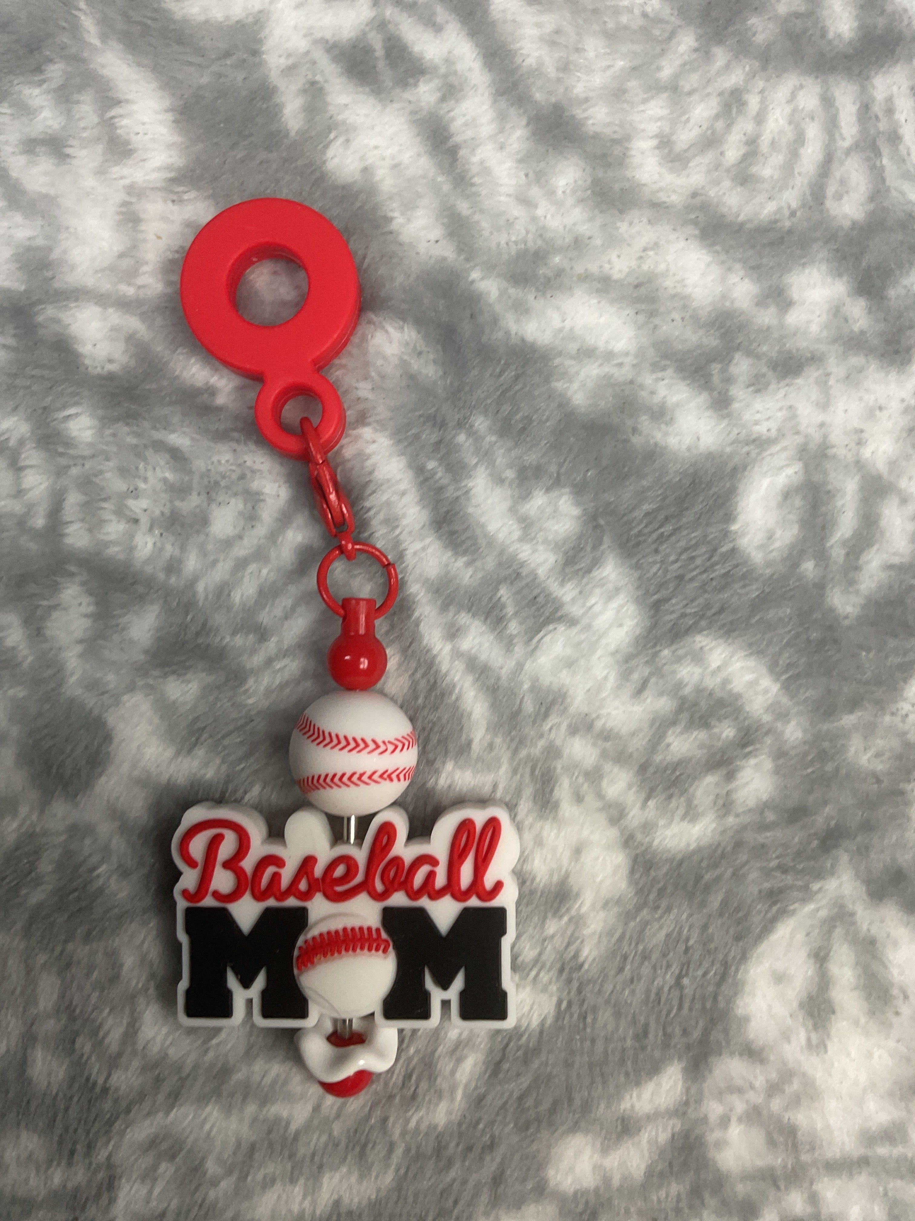 Baseball Mom Straw charm