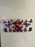 Highland cow butterflies purple 689