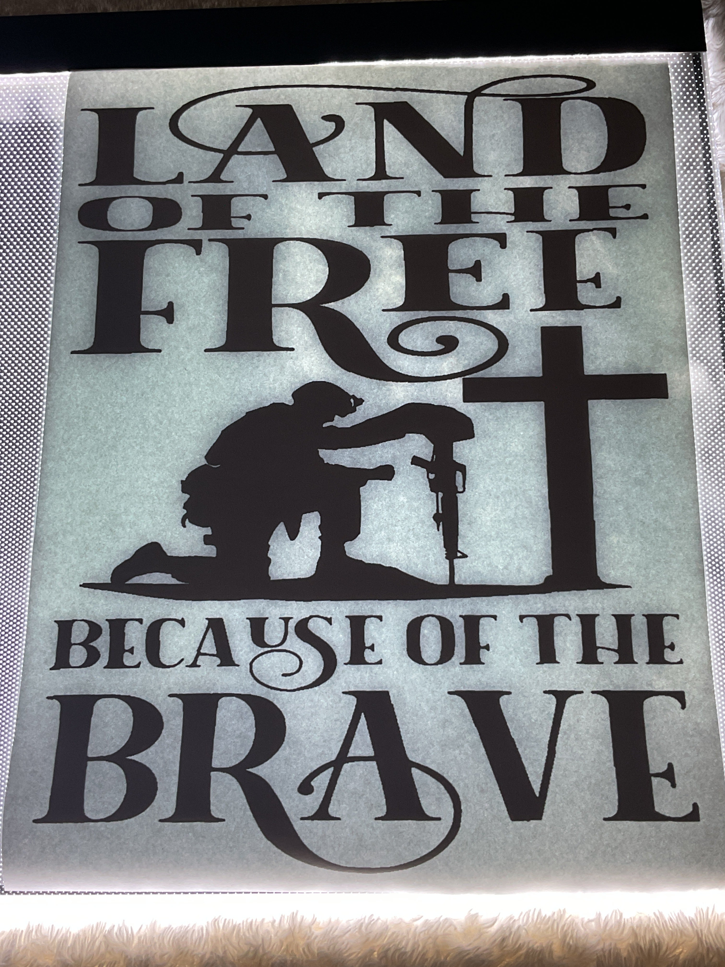Land of the free because of the brave