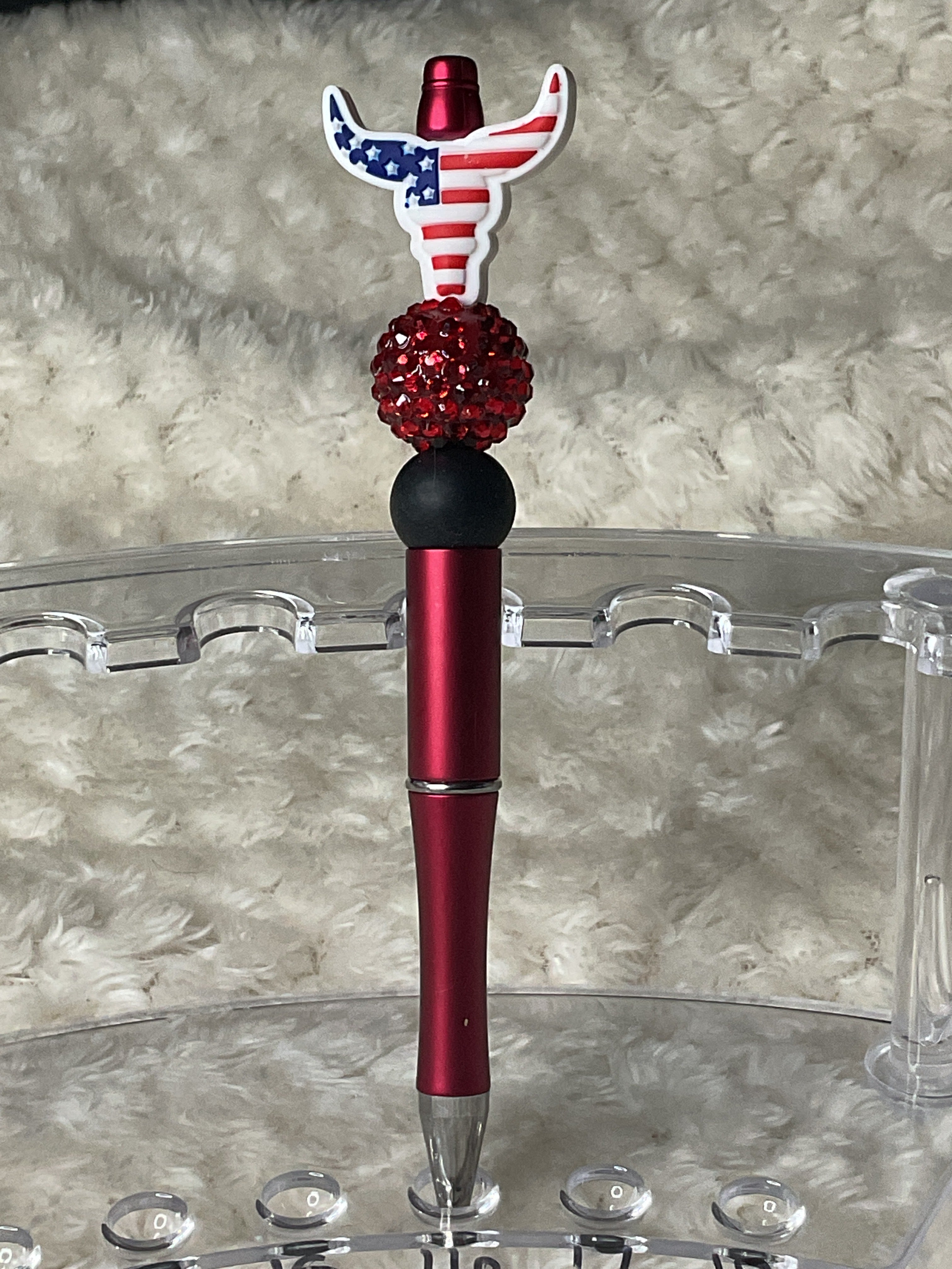Red white and blue Longhorn