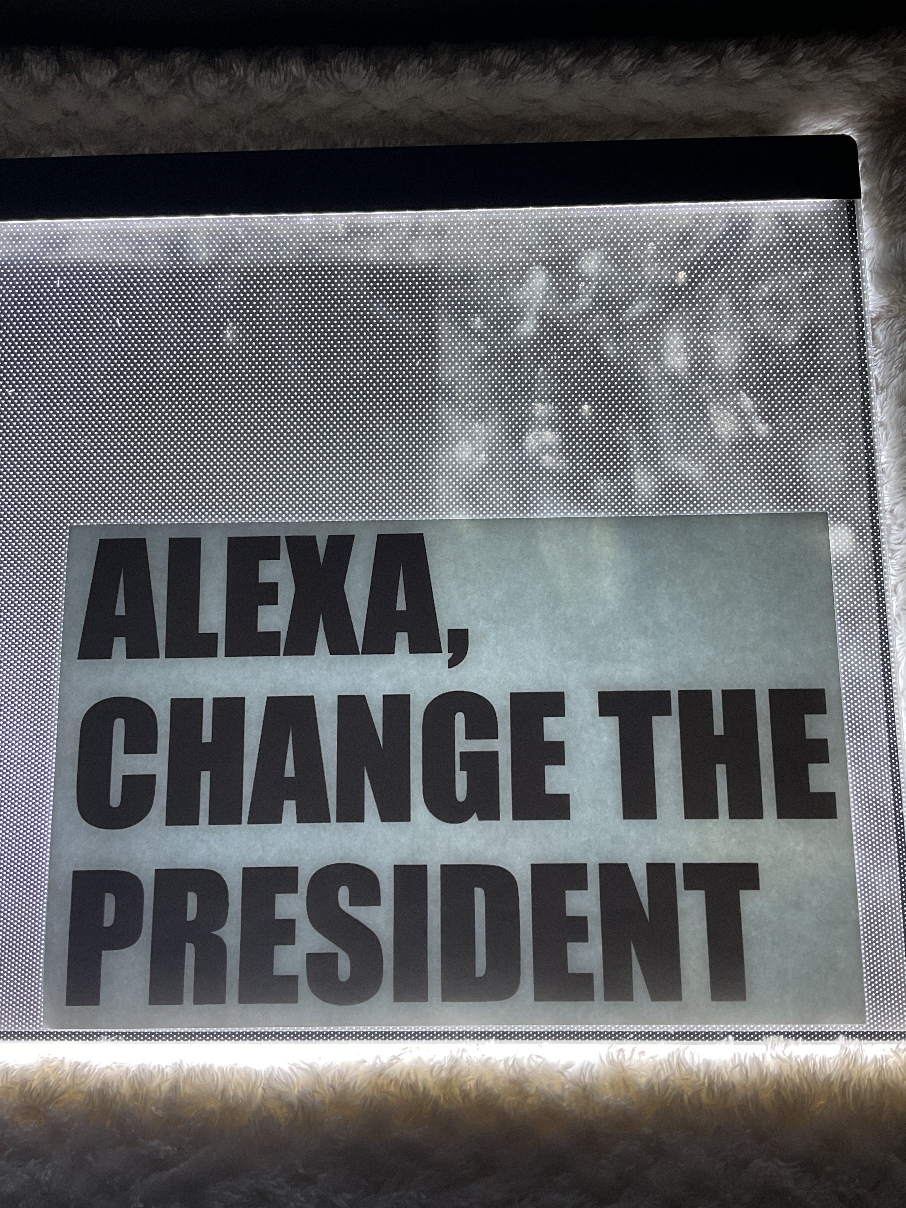 Alexa, change the president
