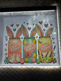 Dr Pepper with bunny ears with hearts