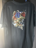 Largemouth bass American flag
