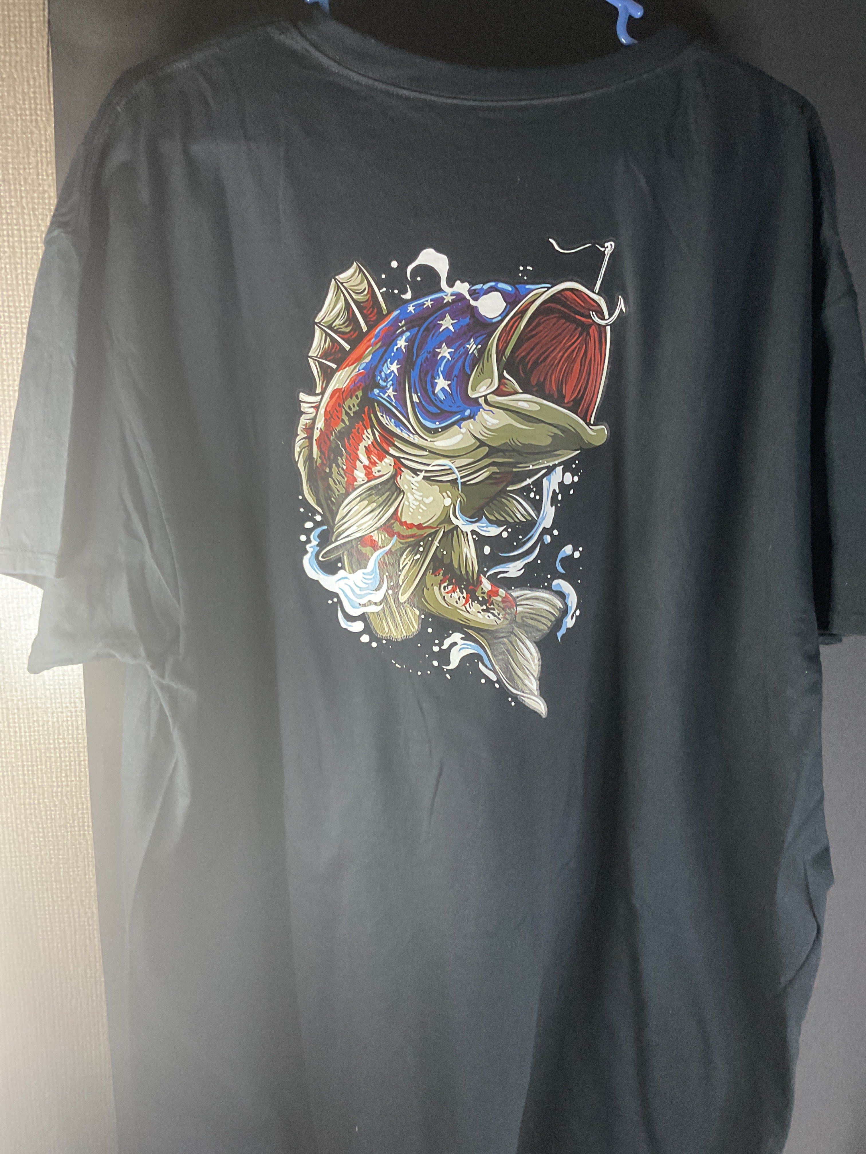 Largemouth bass American flag
