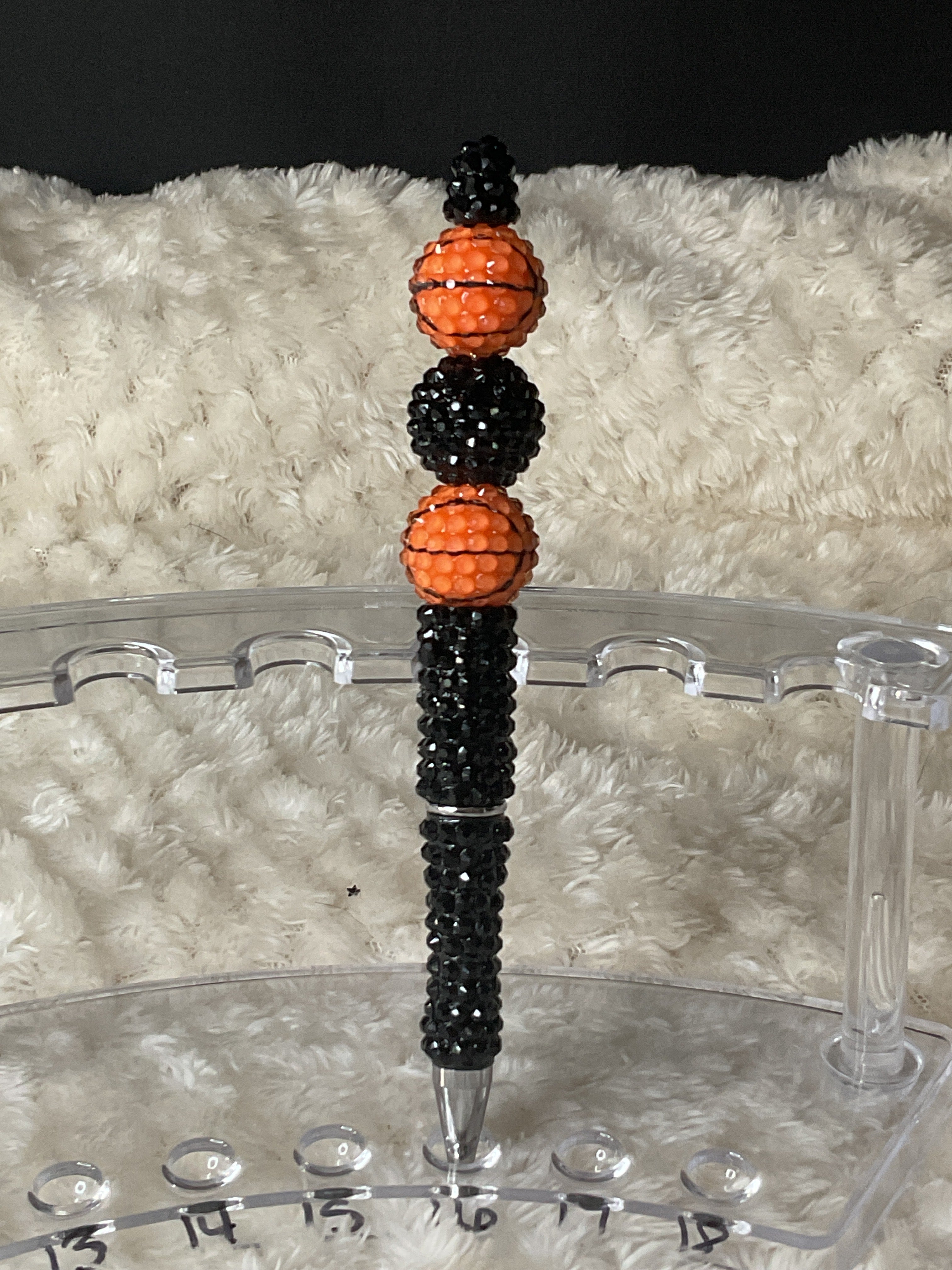 Black rhinestone basketball