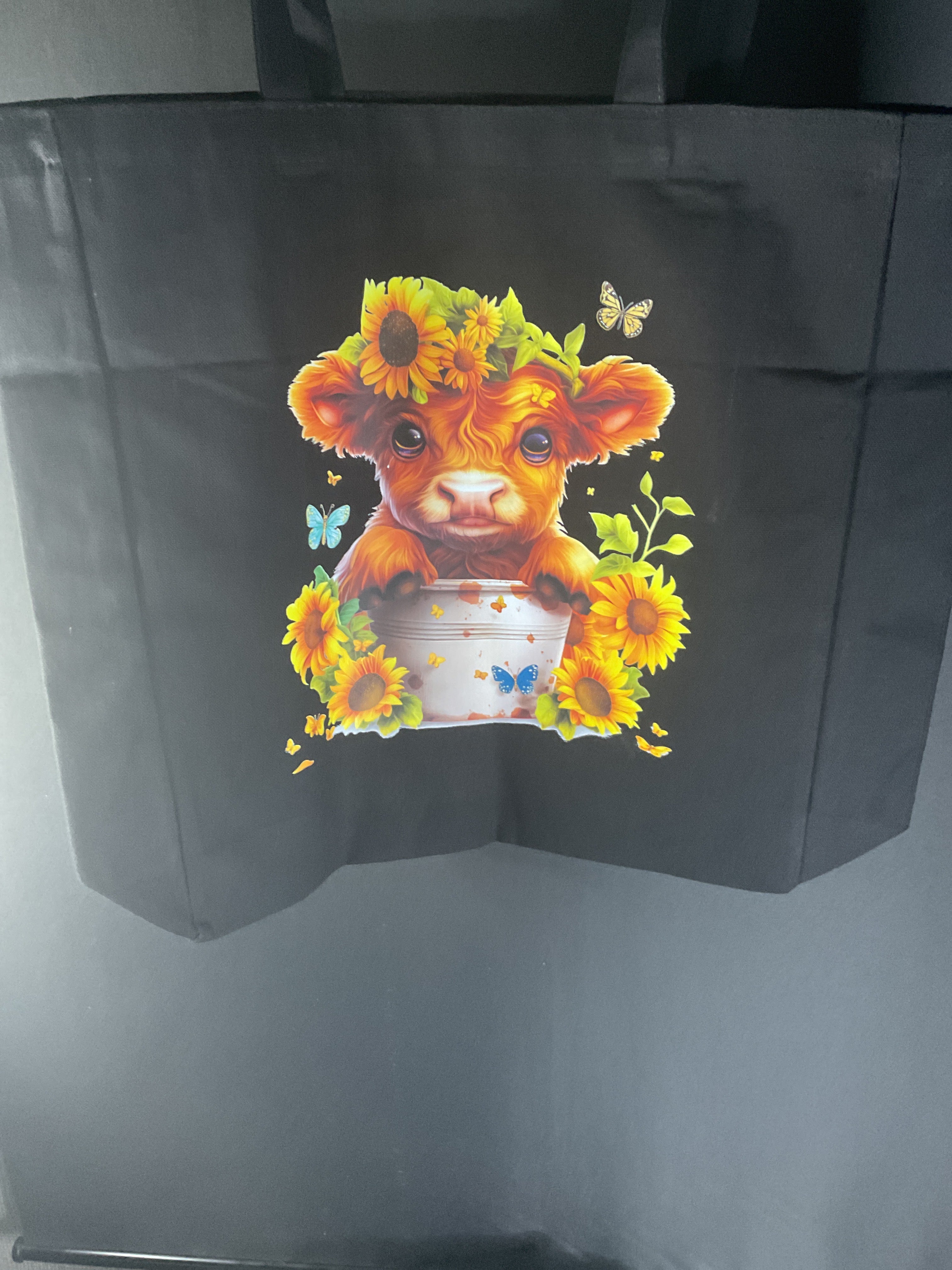 Highland cow tote bag