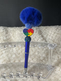 Love, autism rhinestone, puffy pen