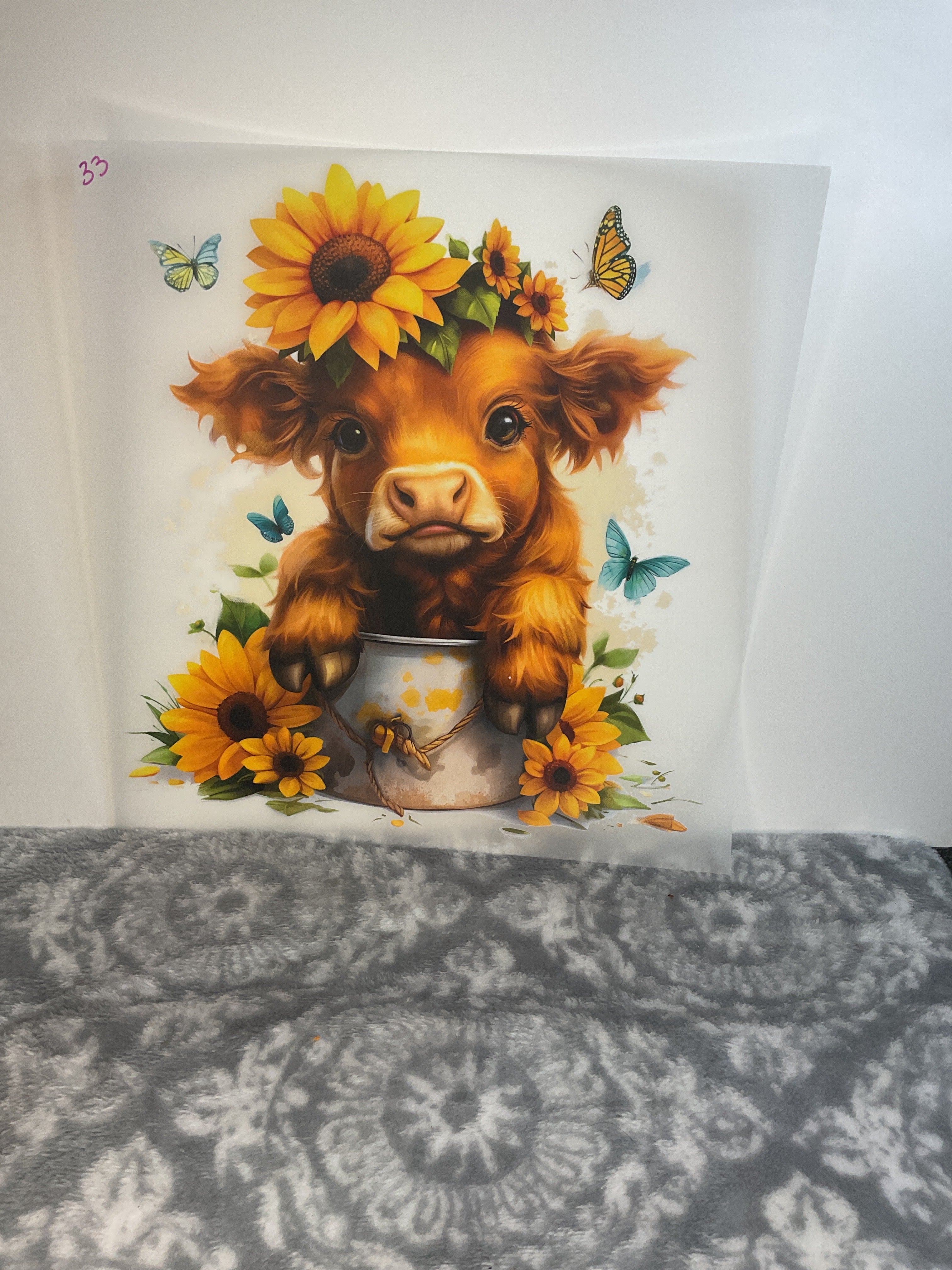 Wash tub Highland cow 33 ￼