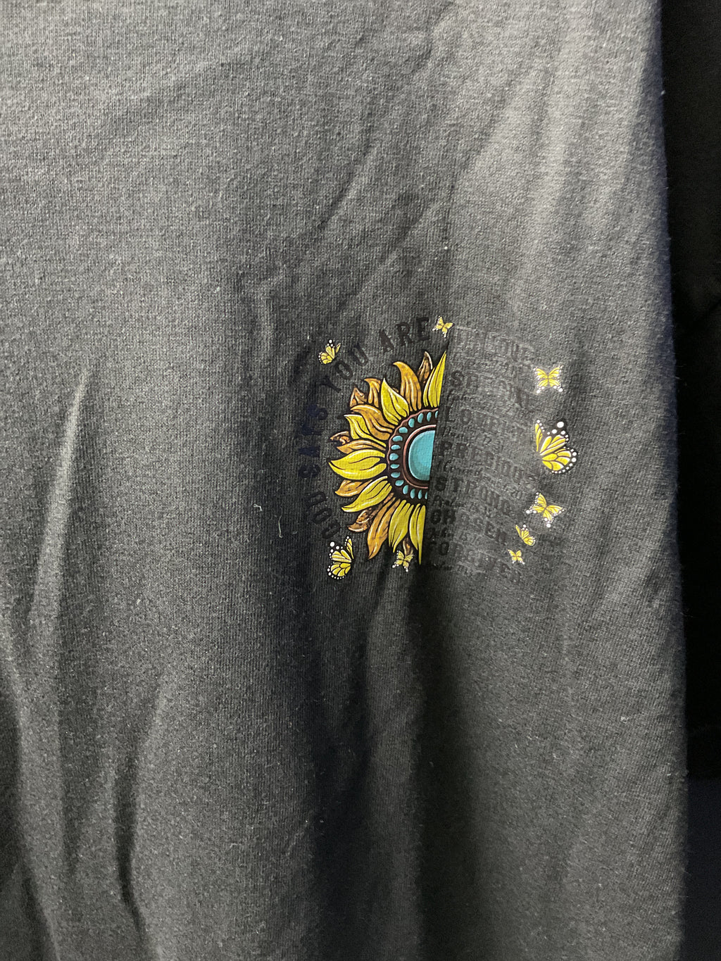 Believe large black tee
