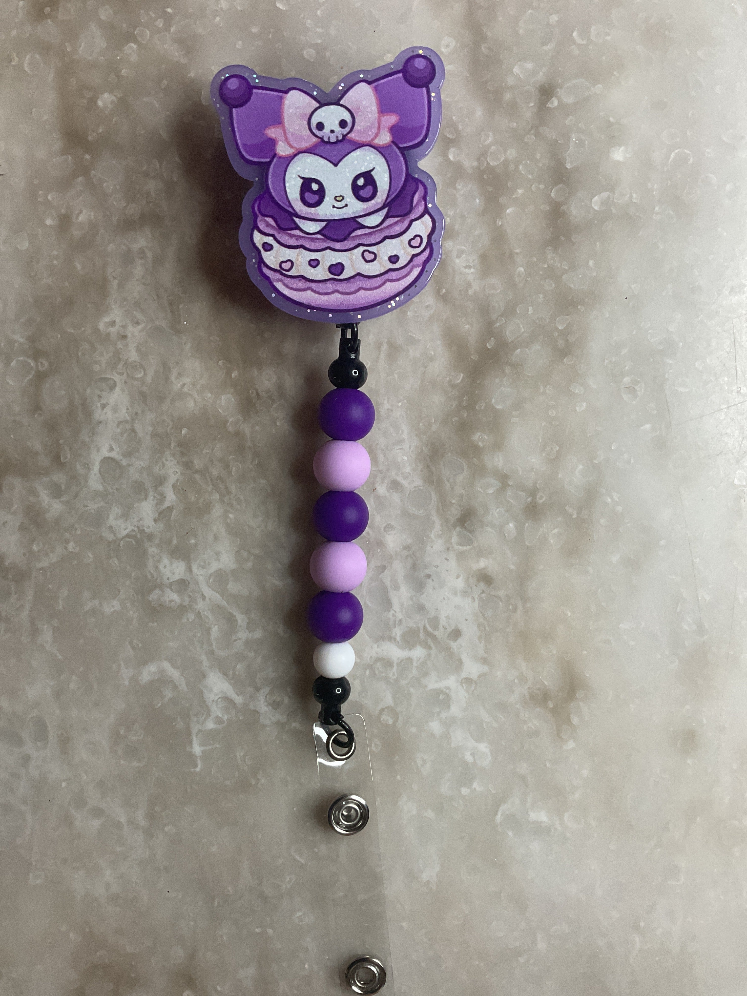 Sanrio Kuromi badge reel