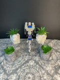 Blue and white moon pen