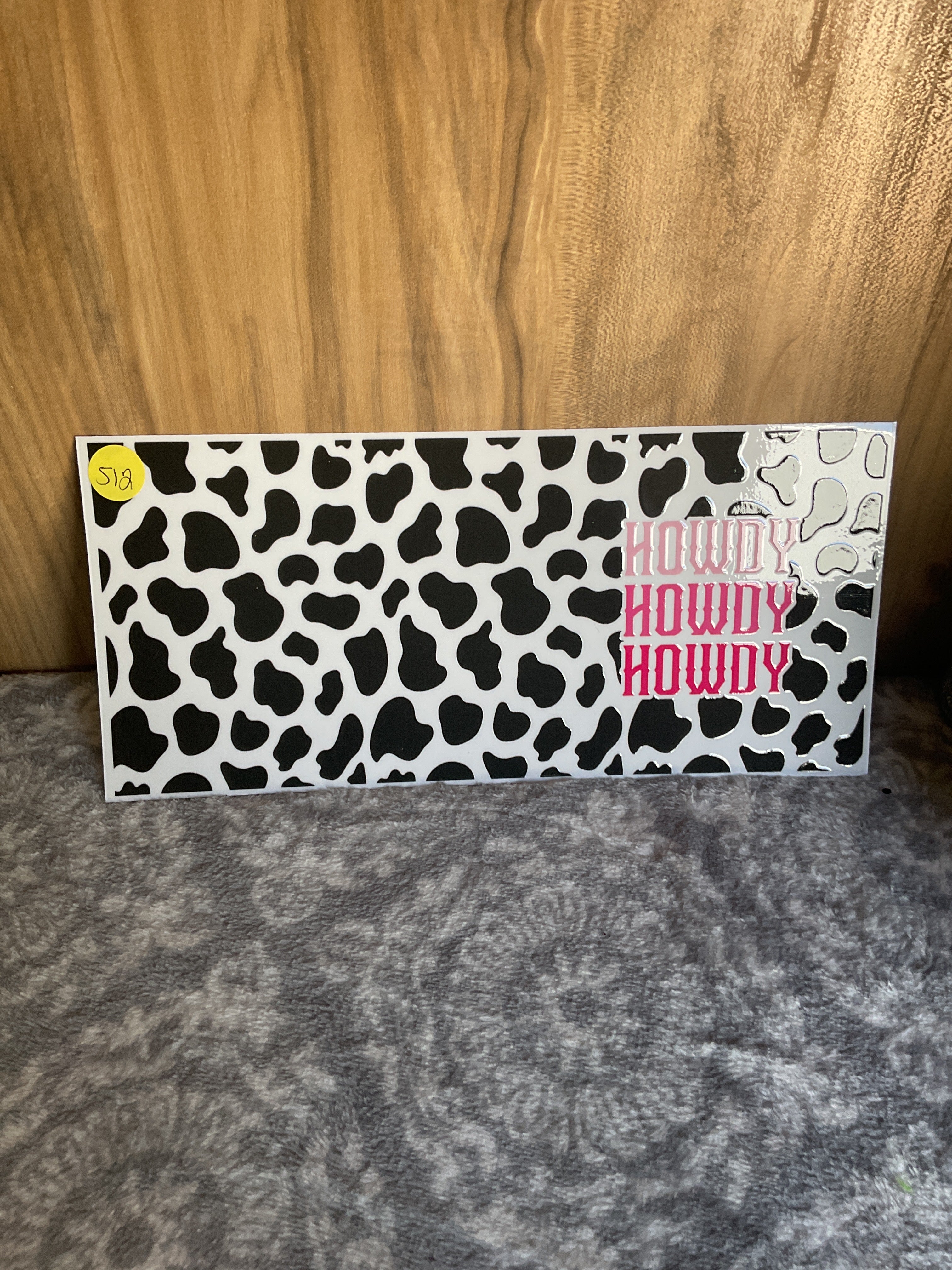 40 ounce cow print Howdy 512