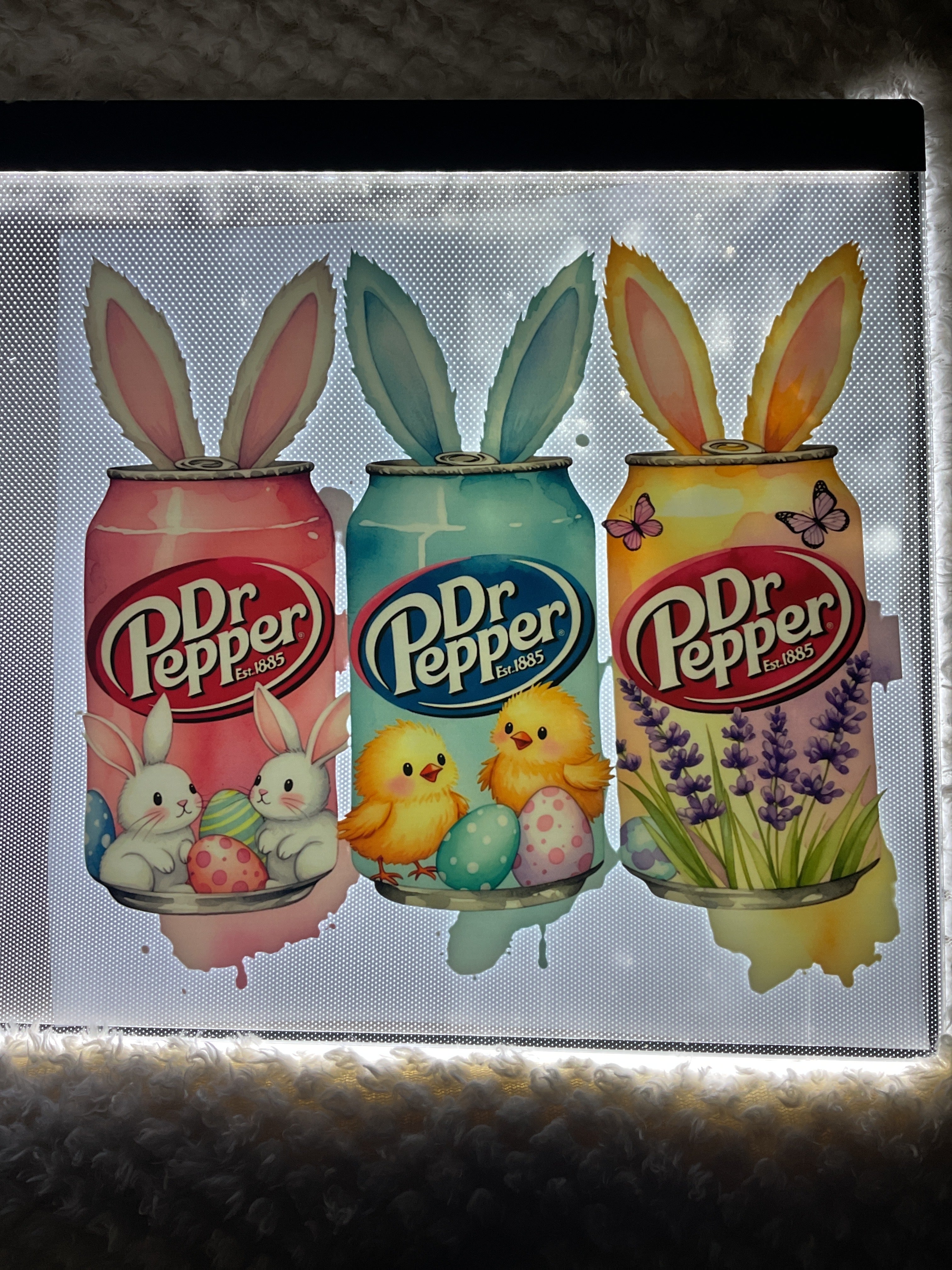 Dr Pepper with two little chicks washed out