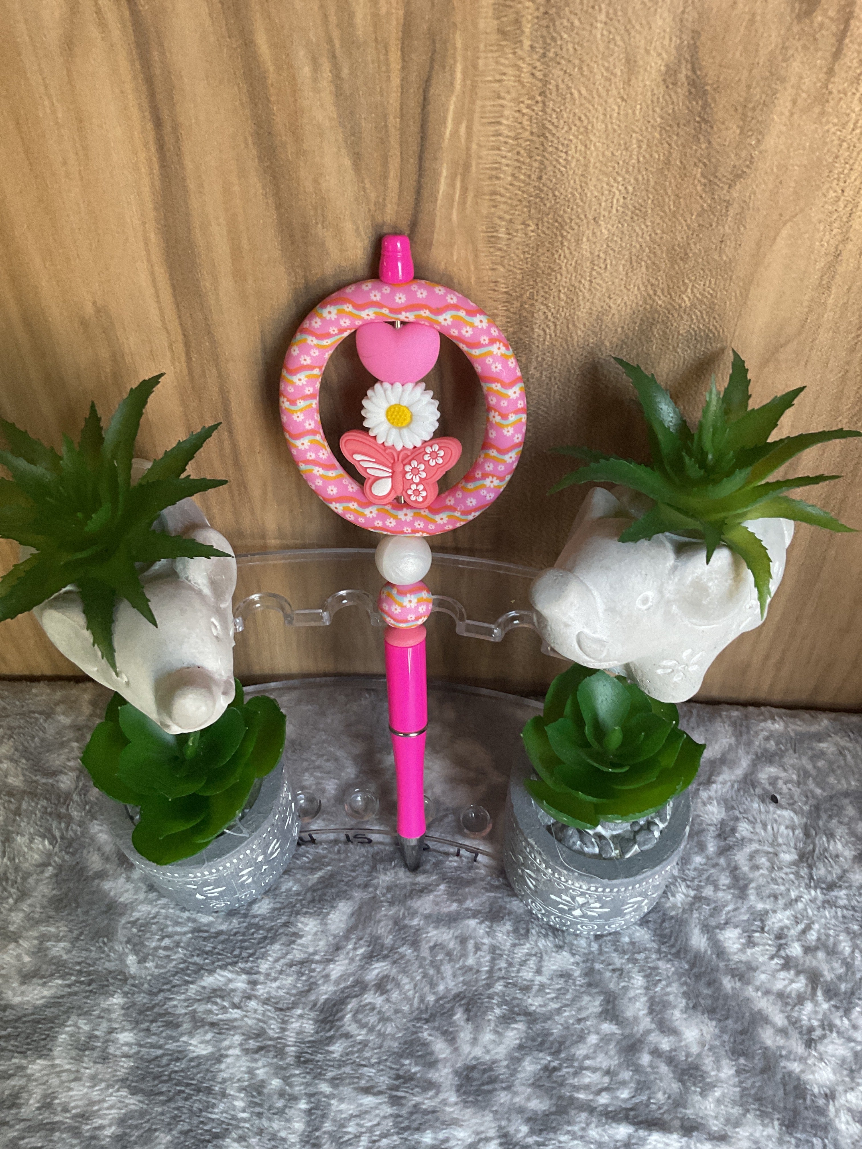 Pink pan with butterfly ring
