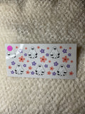 Ghost with pink and purple flowers