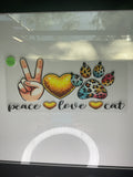Peace love cat 882