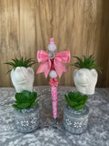Pink bow fancy pen with extender