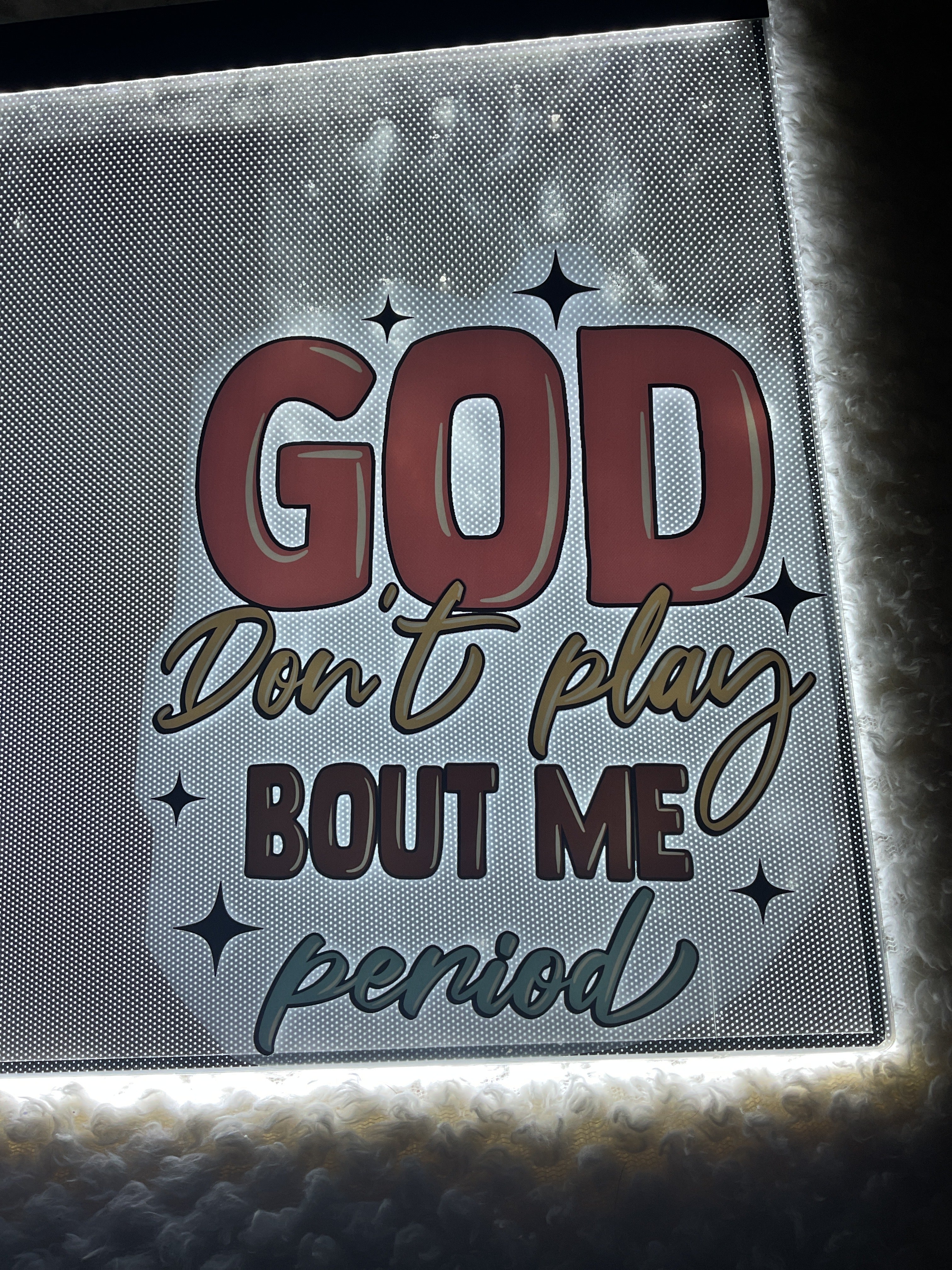 God don’t play about me period