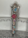 Blue and pink heart fancy pen
