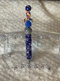 Blue and silver rhinestones with autism ribbon