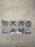 Purple dice with Pirates skulls 125