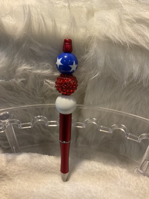 RED, WHITE & BLUE PATRIOTIC PEN