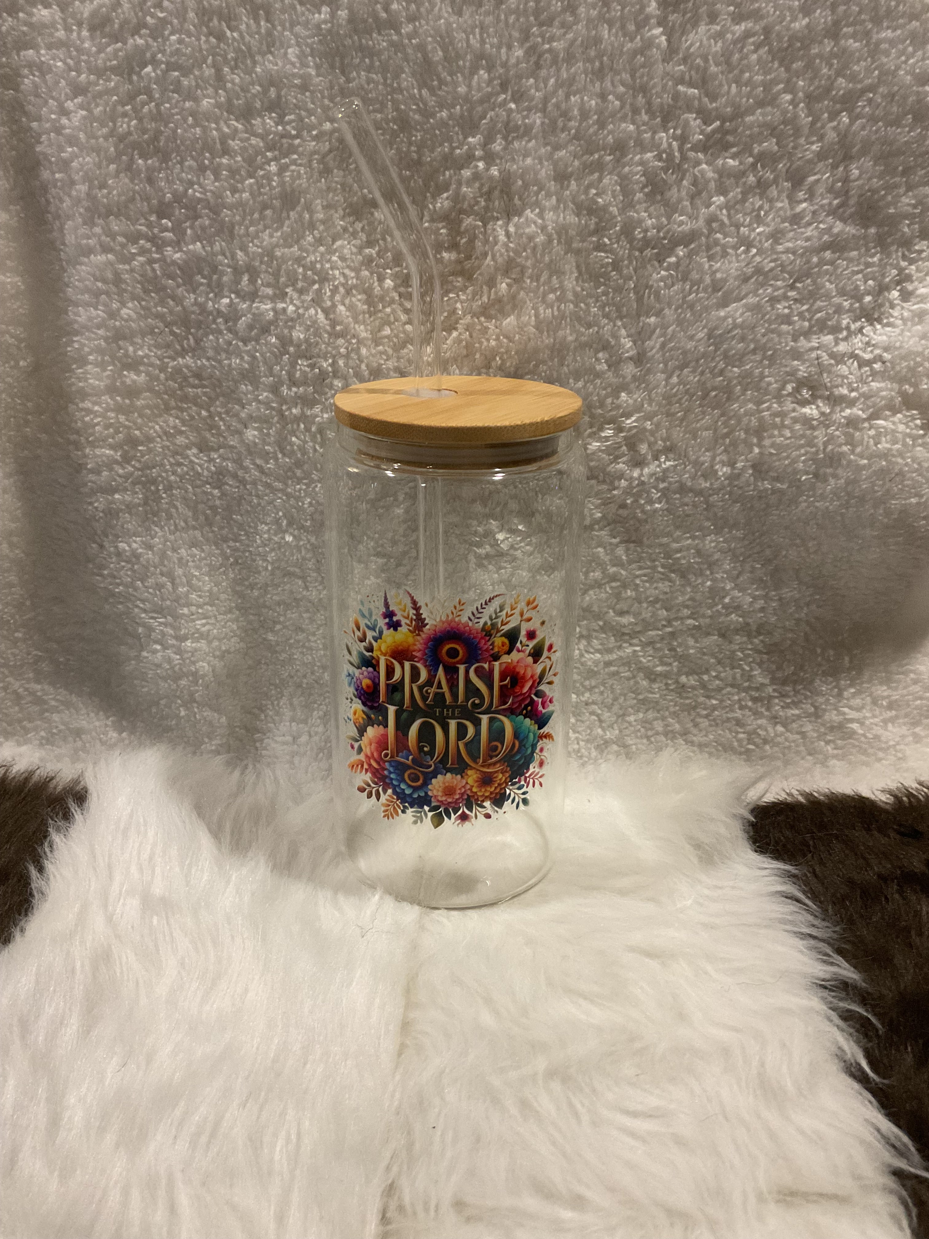 Religious "Praise the Lord" 16oz Iced Coffee Cup