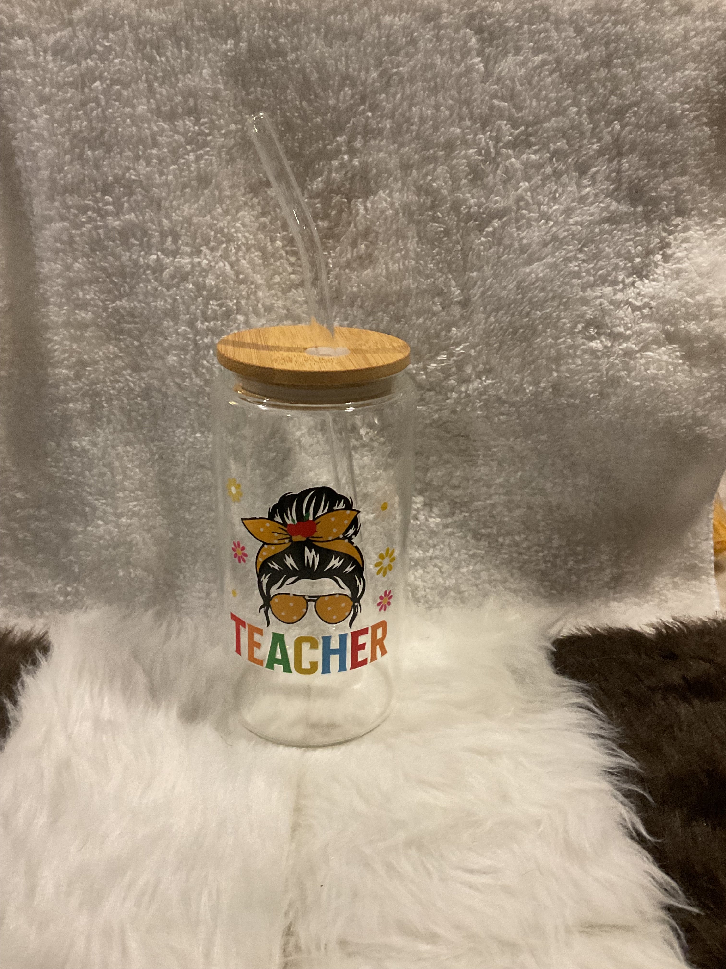 Back to School "Teacher" 16oz Iced Coffee Cup