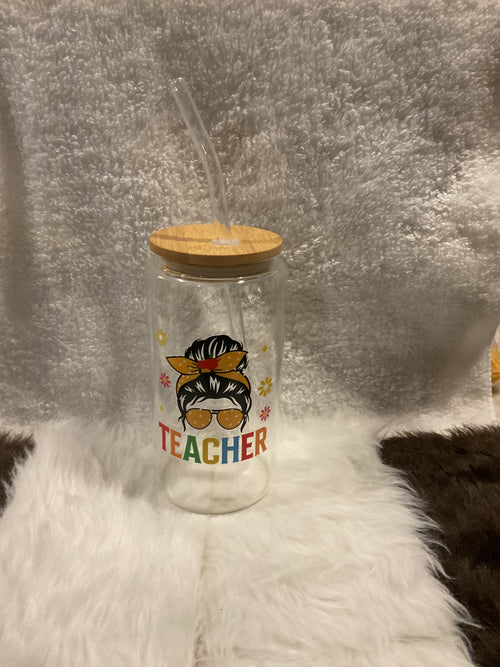 Back to School "Teacher" 16oz Iced Coffee Cup