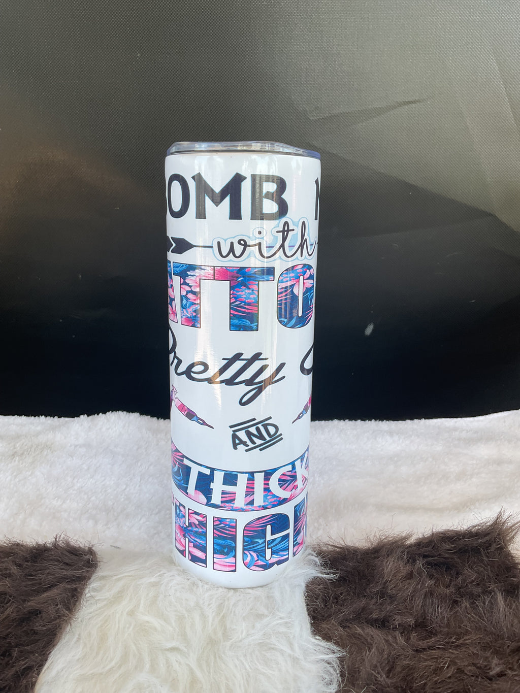F-Bomb Tattoo Piercing & Pretty Eyes Sublimation Tumbler