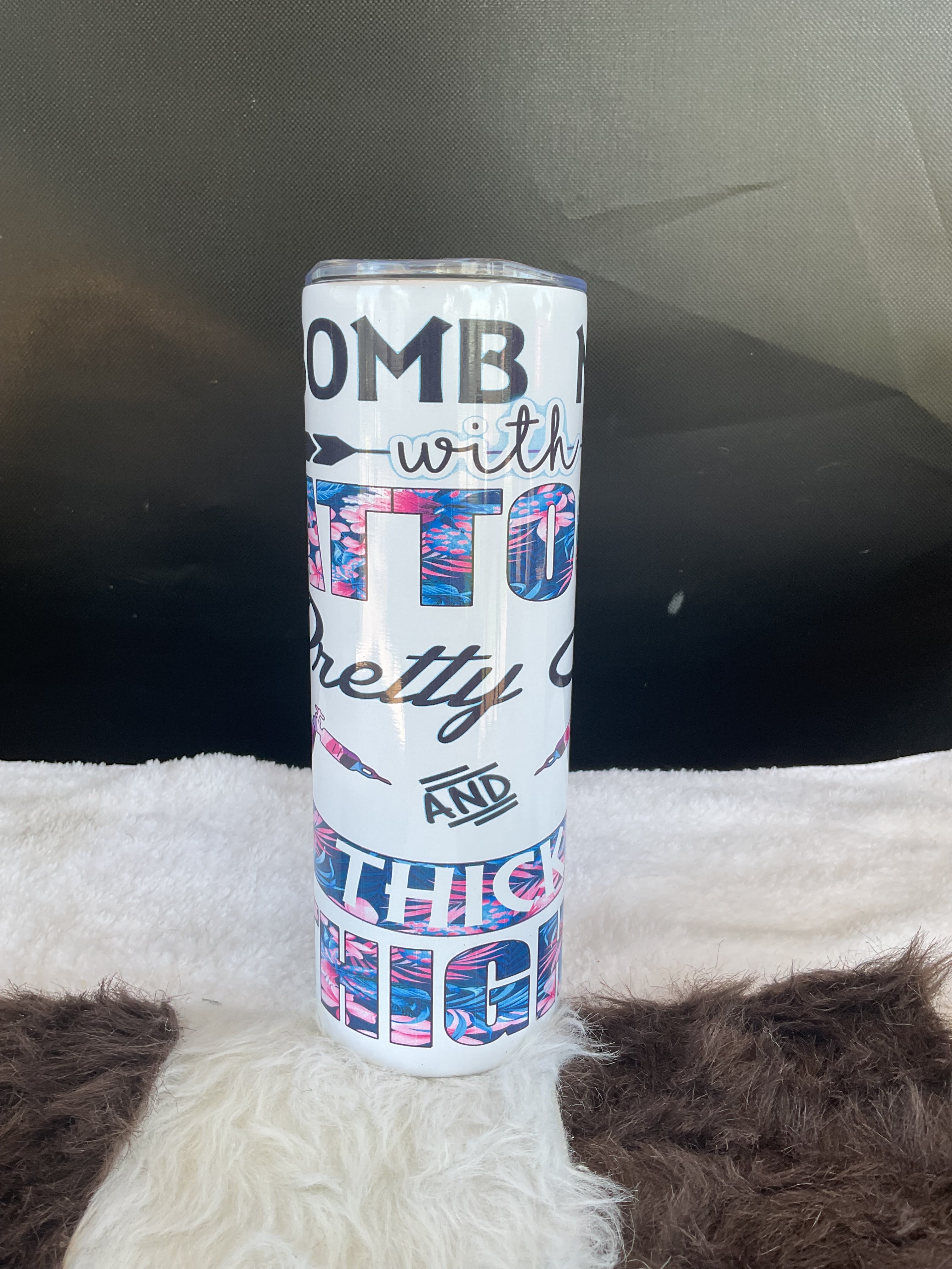 F-Bomb Tattoo Piercing & Pretty Eyes Sublimation Tumbler
