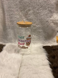 Back to School "Half Teacher Half Coffee" 16oz Iced Coffee Cup