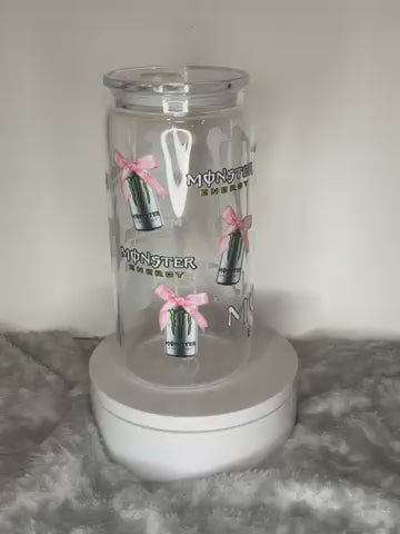 ￼ monster energy with pink bows